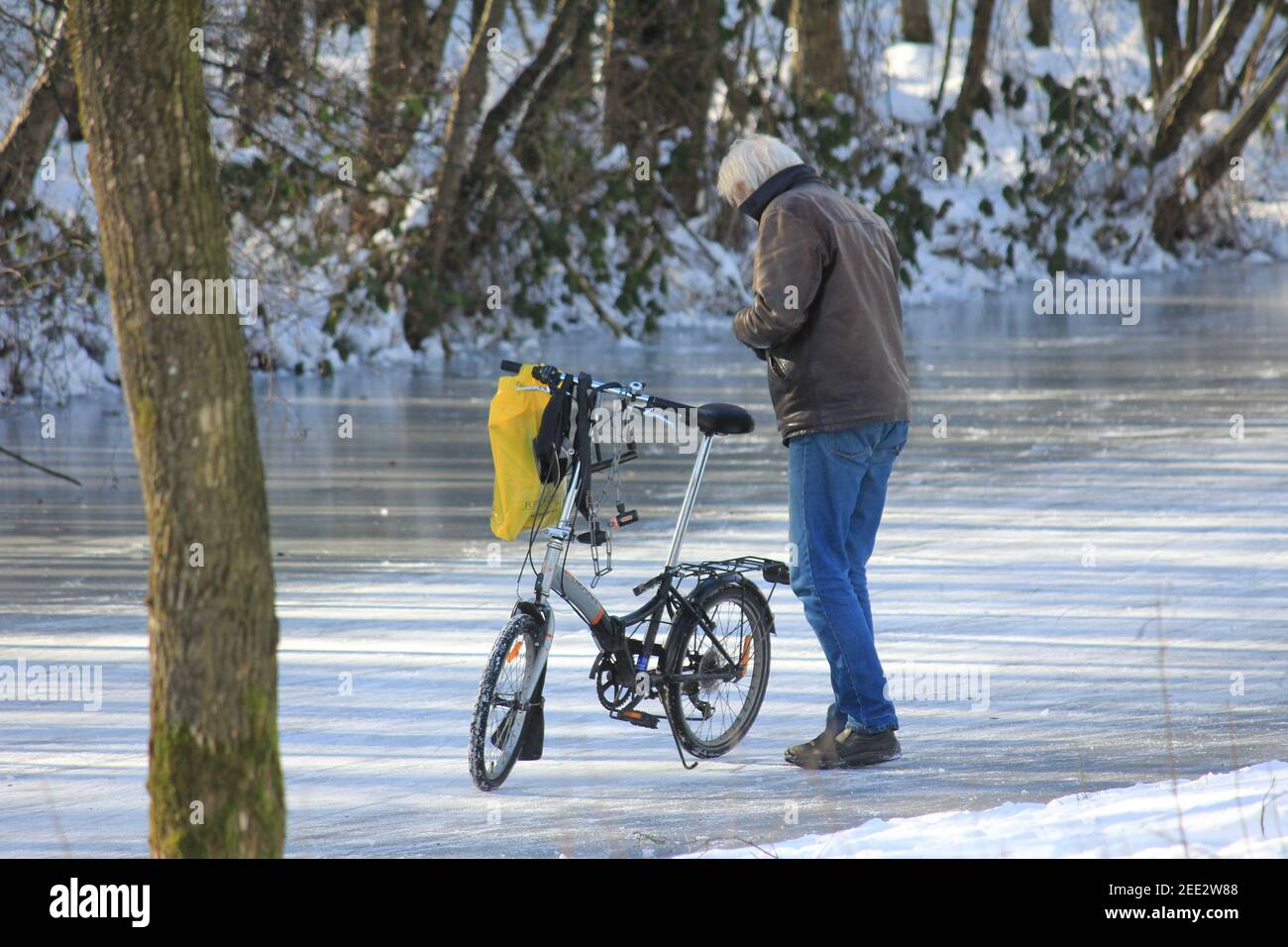 L'hiver au Citypark Scaddjk Banque D'Images