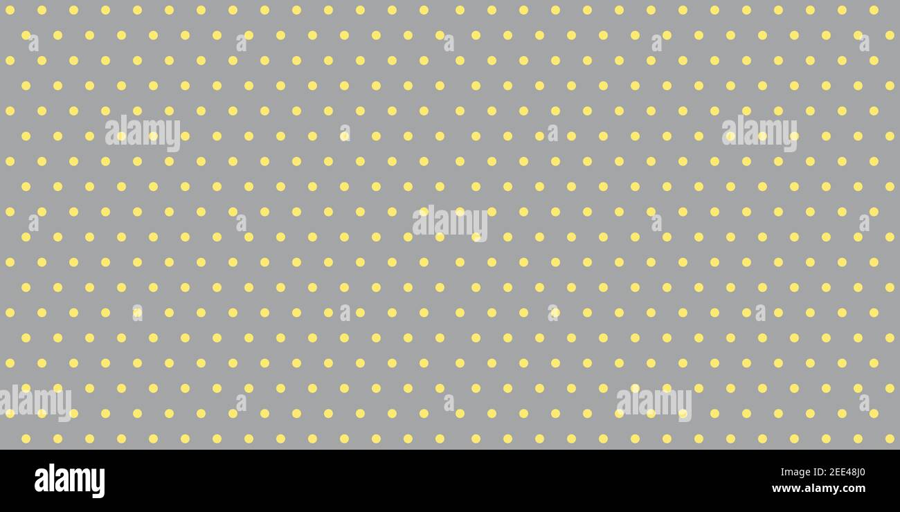 Motif sans couture gris à pois jaune. Arrière-plan géométrique vectoriel abstrait. Décoration minimaliste tendance pour l'emballage du papier Illustration de Vecteur