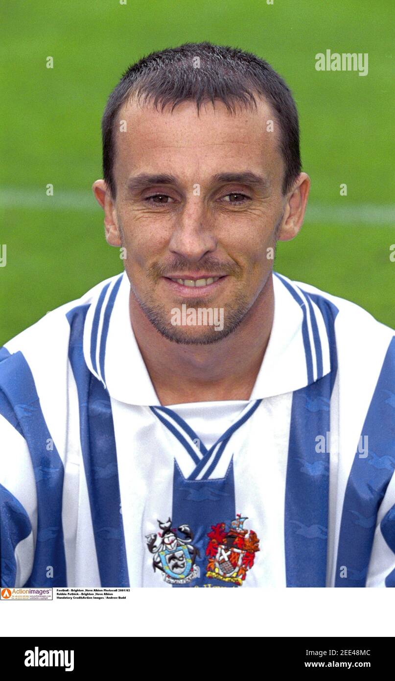Football - Brighton & Hove Albion Photocall 2001/02 Robbie Pethick - Brighton & Hove Albion crédit obligatoire:action Images / Andrew Budd Banque D'Images