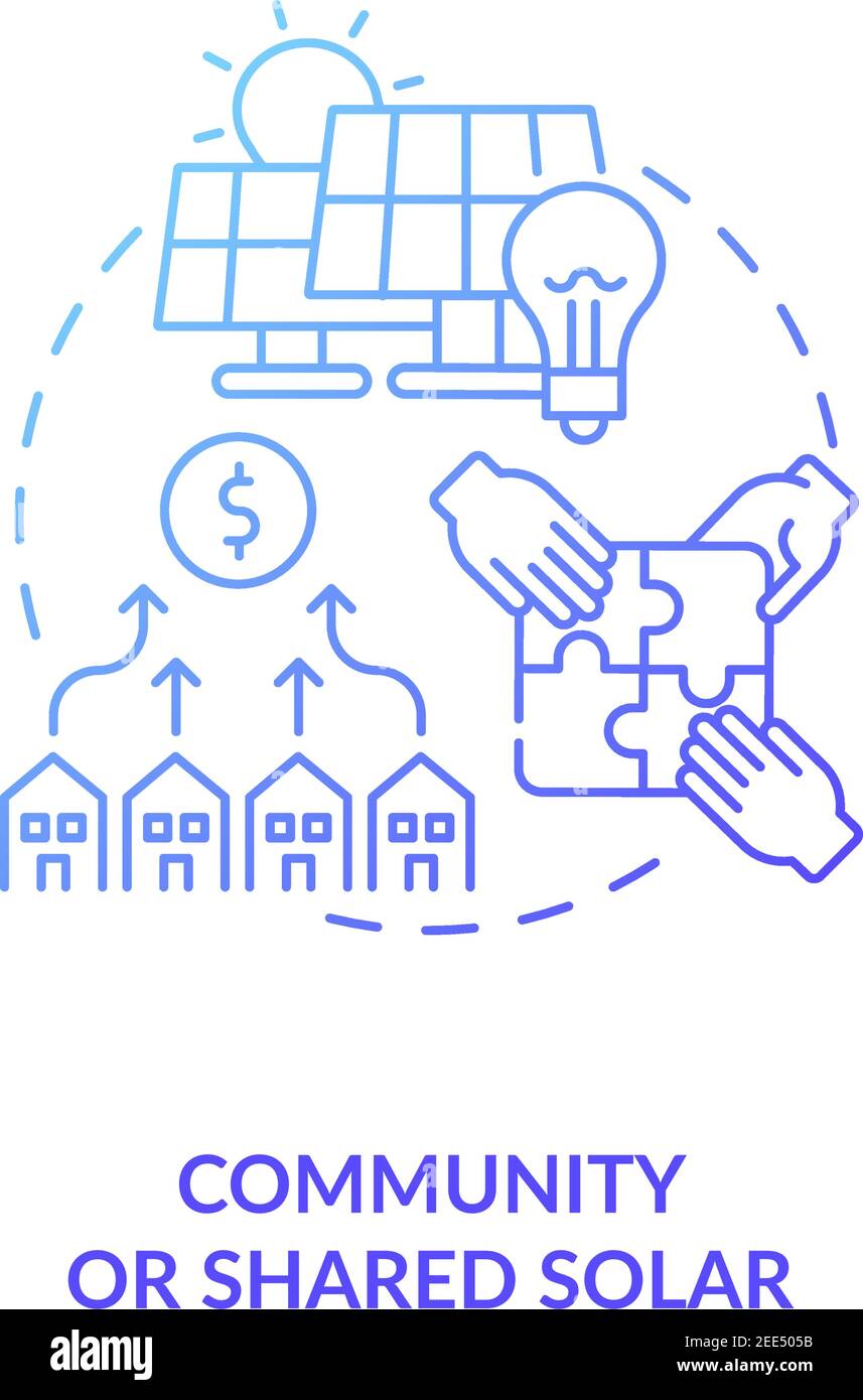 Icône de concept du système solaire-électrique Illustration de Vecteur