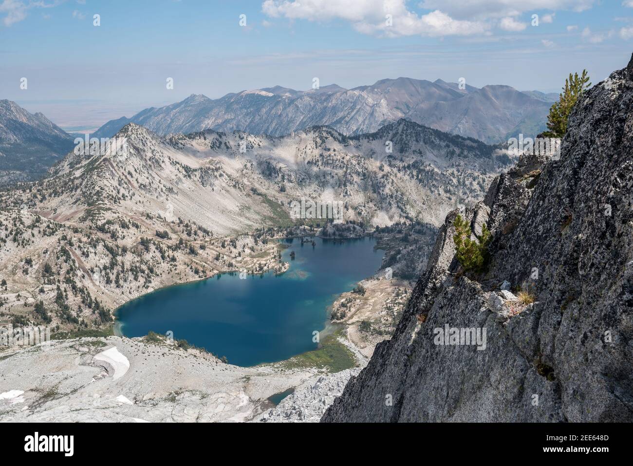 Lac subalpin dans les montagnes Wallowa de l'Oregon. Banque D'Images