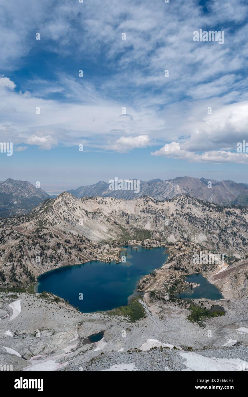 Lac subalpin dans les montagnes Wallowa de l'Oregon. Banque D'Images