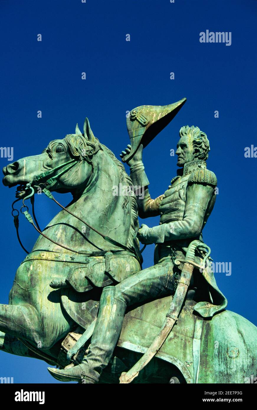 La statue d'Andrew Jackson à Lafayette Park Washington DC Photographie Par Dennis Brack Banque D'Images