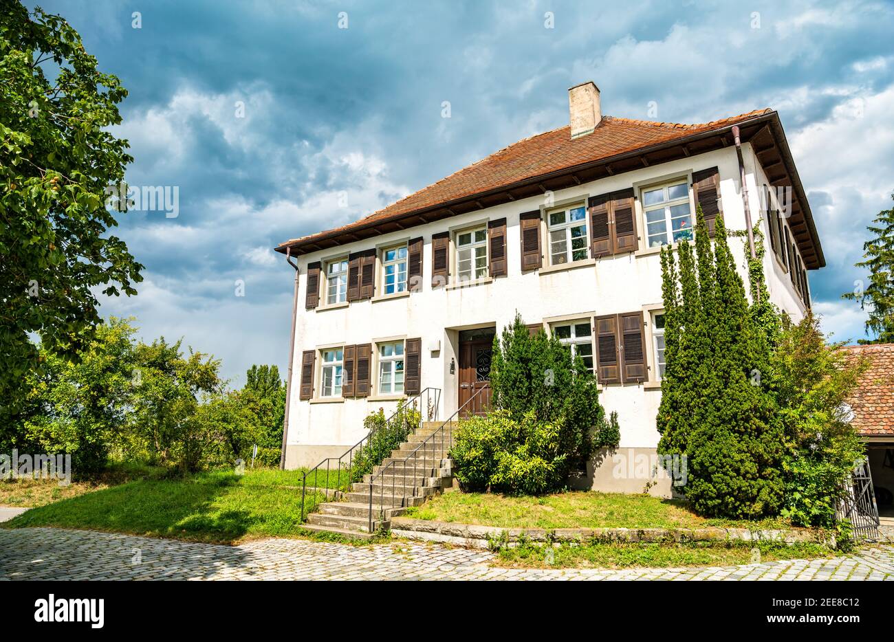 Maison traditionnelle sur l'île de Reichenau en Allemagne Banque D'Images