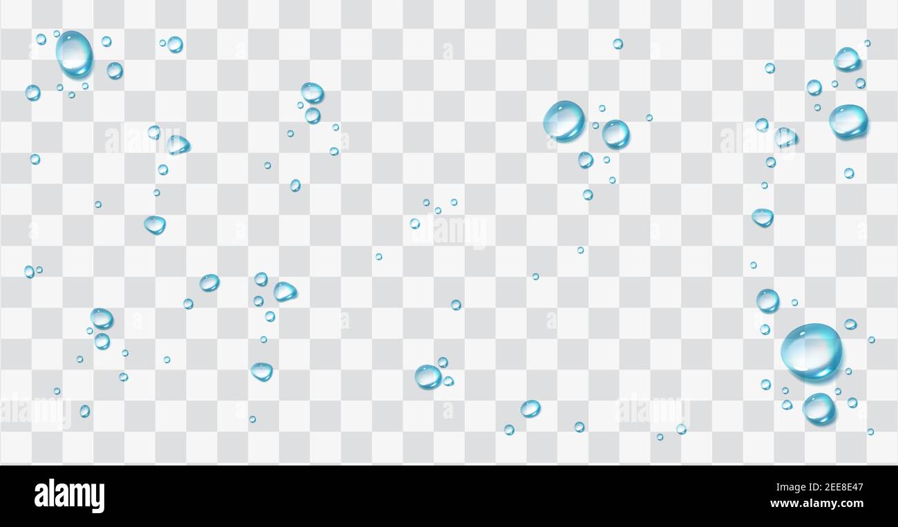Gouttes d'eau isolé sur l'arrière-plan transparent Illustration de Vecteur