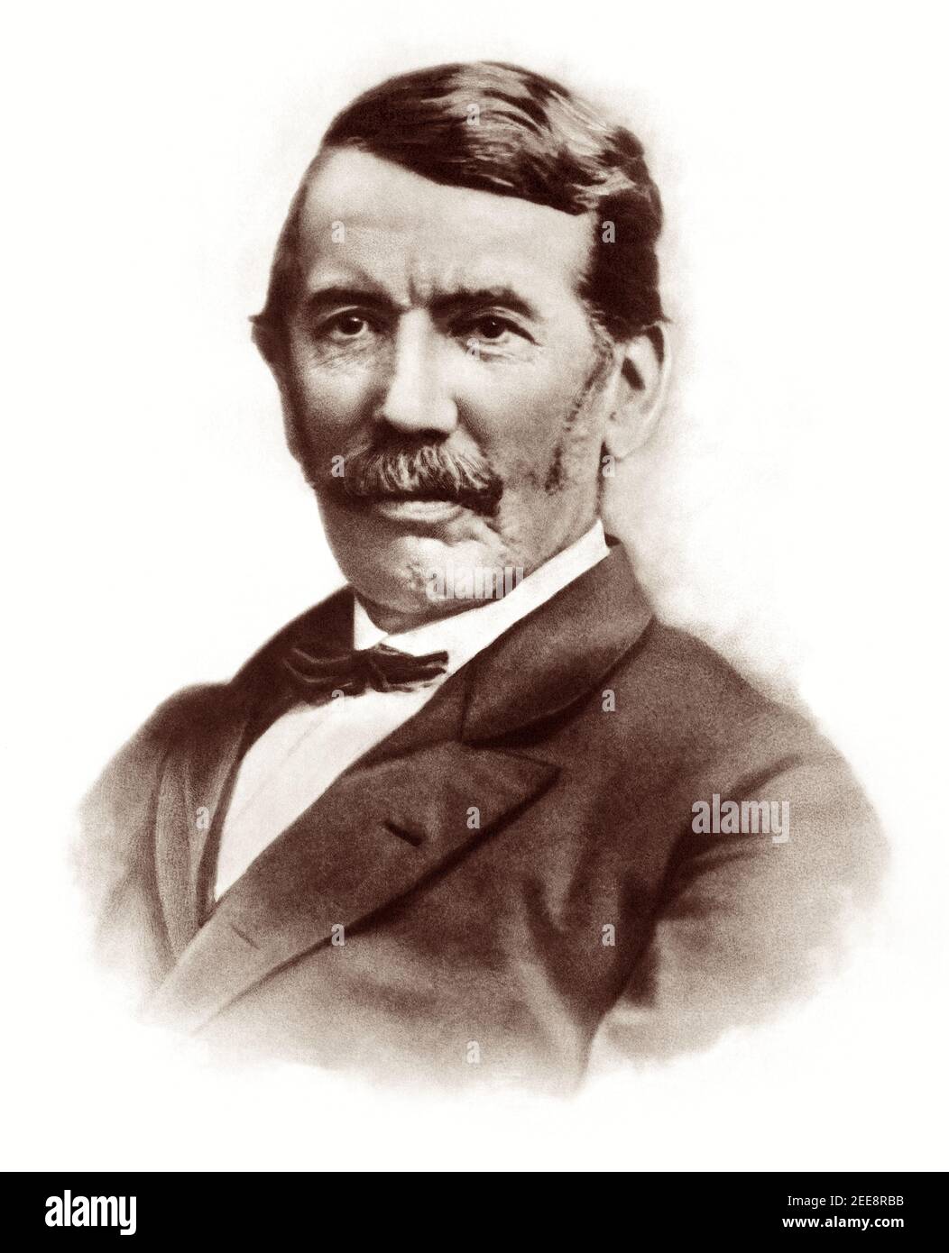 David Livingstone (1813–1873), médecin écossais, congrégationaliste, missionnaire chrétien pionnier auprès de la London Missionary Society, explorateur en Afrique, et l'un des héros britanniques les plus populaires de l'ère victorienne de la fin du XIXe siècle. Photo c1870. Banque D'Images