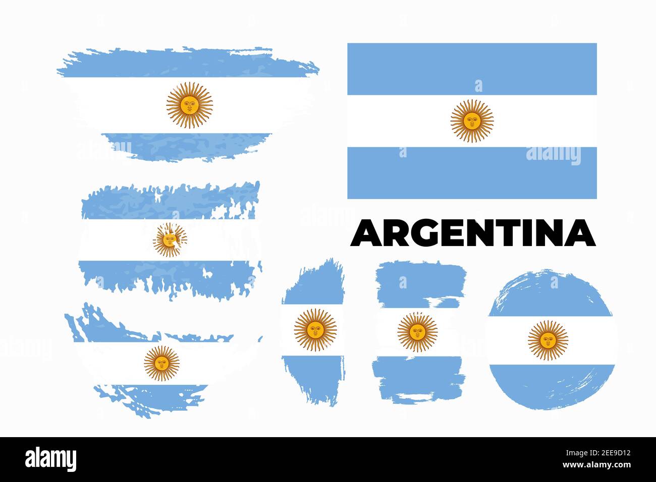 Broussailles du pays de l'Argentine. Bonne journée d'indépendance de l'Argentine Illustration de Vecteur