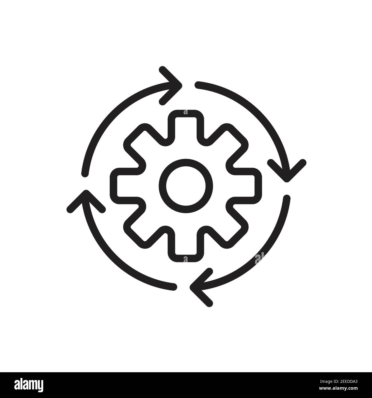 Contour du flux de travail icône vecteur modifiable pour la conception graphique, le logo, le site Web, les médias sociaux, l'application mobile, l'illustration de l'interface utilisateur Illustration de Vecteur