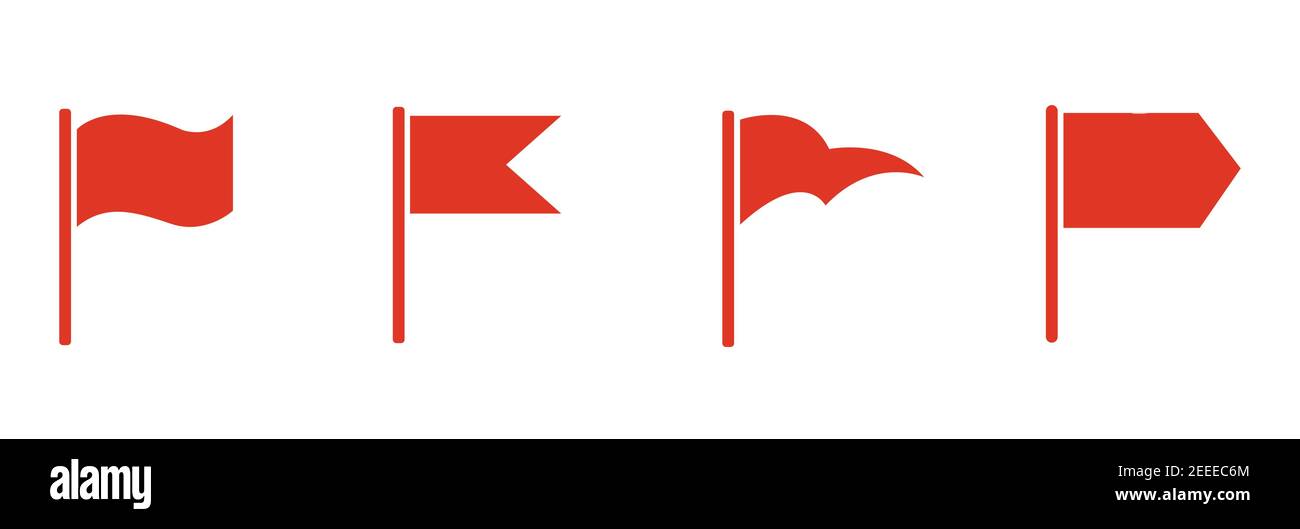 Différentes icônes de drapeau définies. Ensemble d'indicateurs vectoriels. Création D'Icônes De Drapeau Pour Les Bannières, Les Présentations Illustration de Vecteur