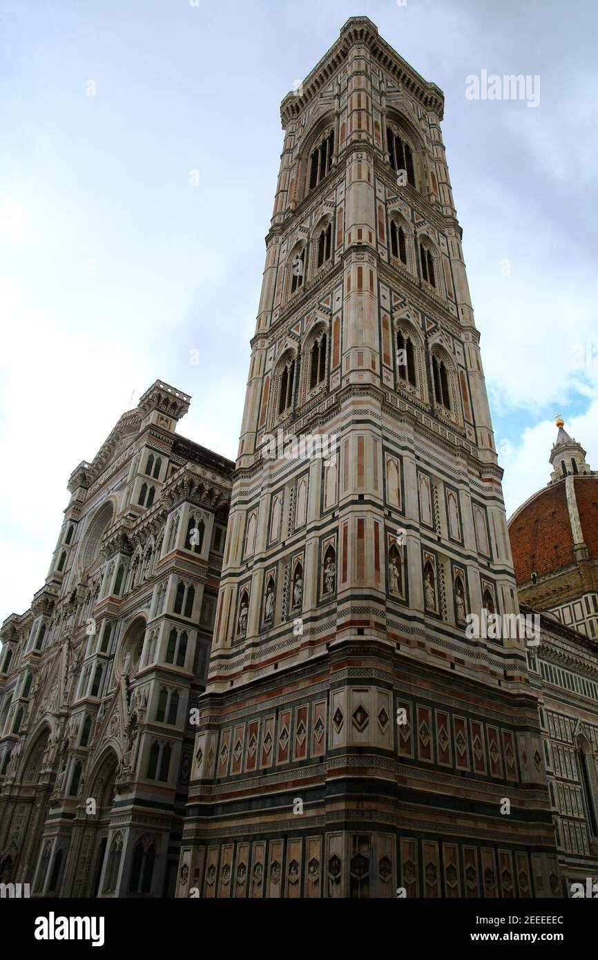 Campanile di Giotto Cathédrale de Florence en Toscane, Italie Banque D'Images