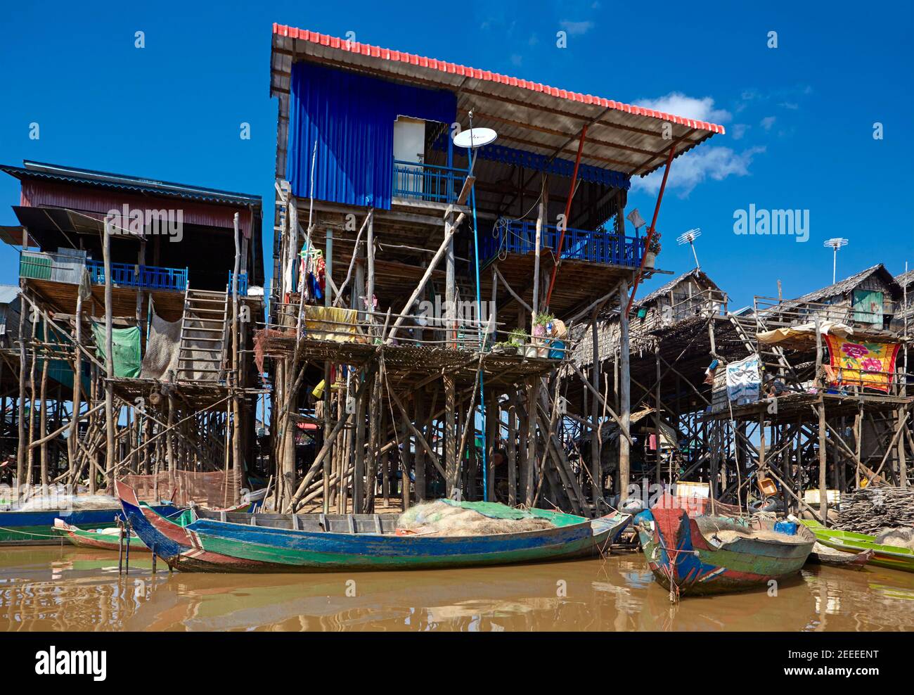 Village flottant de KOMPONG PHLUK, Siem Reap, Cambodge Banque D'Images