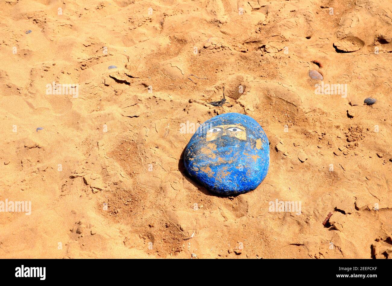 Pierres peintes à la plage de Legzira, au maroc Banque D'Images