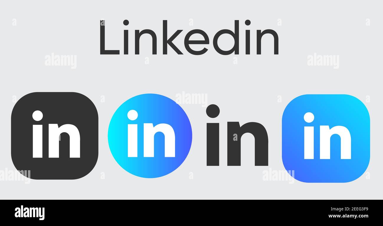 Illustration de l'icône vecteur LinkedIn. Logo vecteur LinkedIn. Illustration de Vecteur