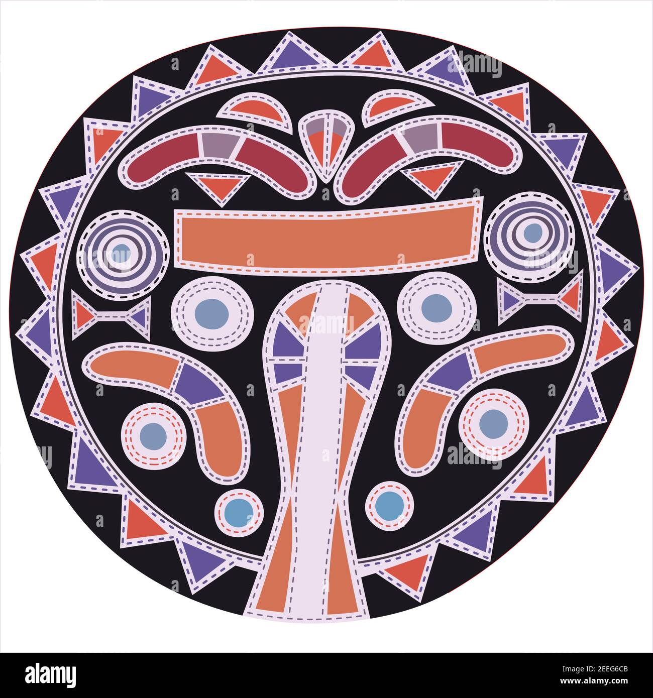 Modèle abstrait - art tribal africain Illustration de Vecteur