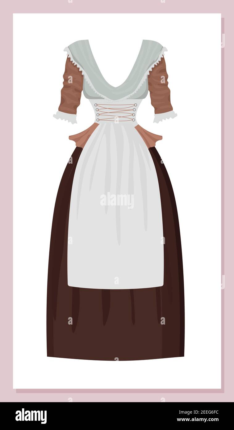 Robe de chambre Régence. Costume de néoclassicisme. Femme de ménage, tenue  gouvernante Image Vectorielle Stock - Alamy