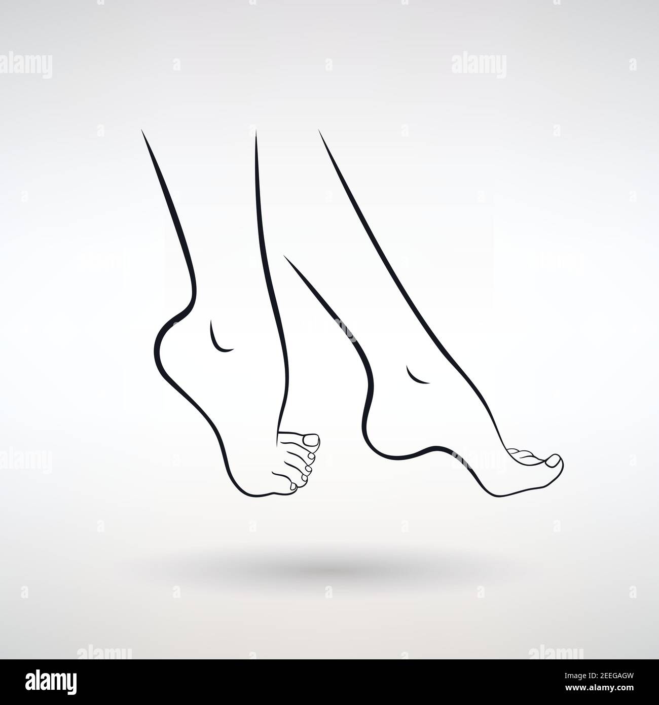 pieds femelles sur fond clair Illustration de Vecteur pieds femelles sur fond clair Illustration de Vecteur
