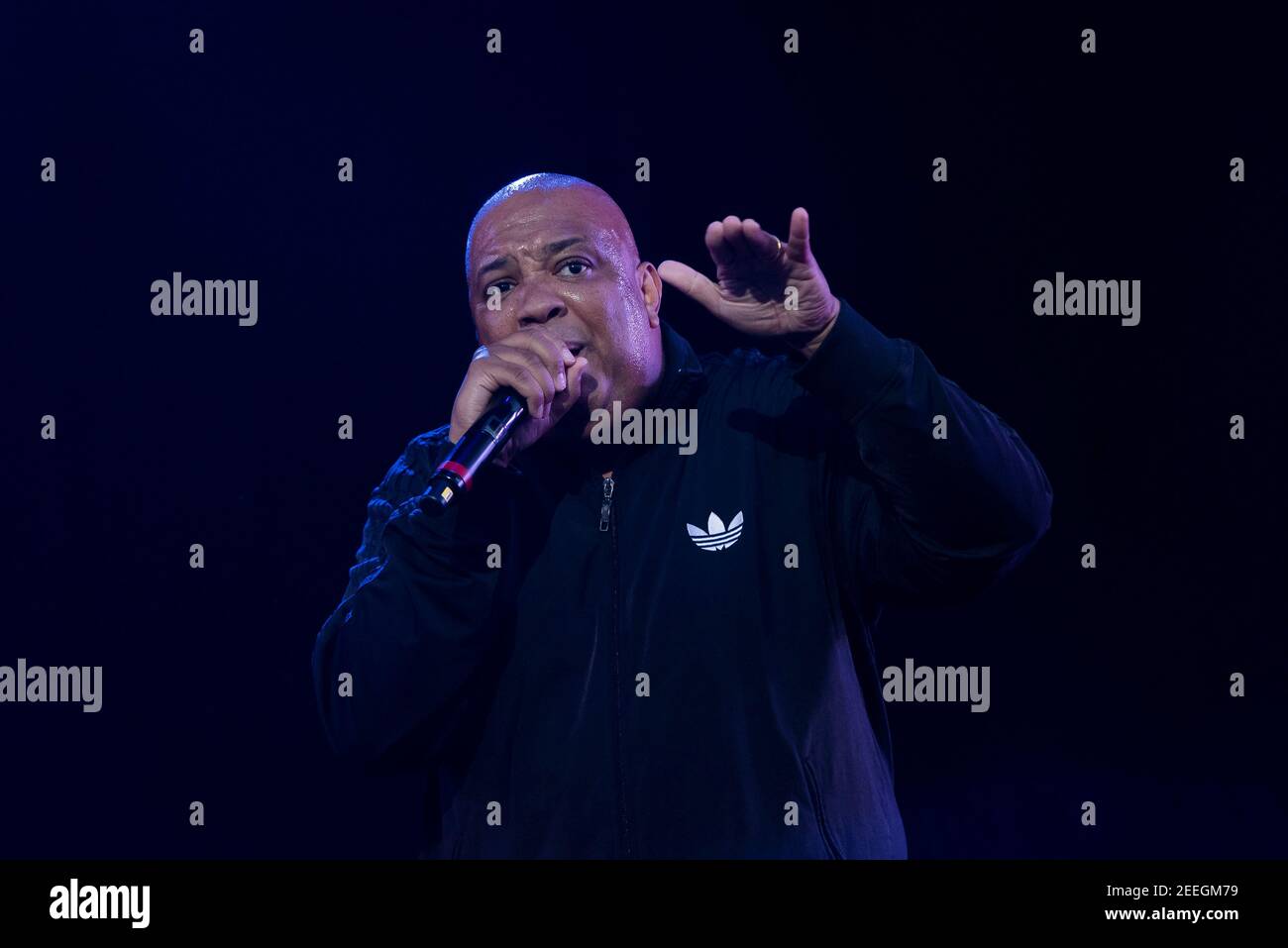 Joseph Simmons of Run DMC se produit en direct sur scène le deuxième jour du Festival de l'île de Wight 2017, parc Seaclose, île de Wight. Date de la photo: Vendredi 9 juin 2017. Le crédit photo devrait se lire: © DavidJensen Banque D'Images