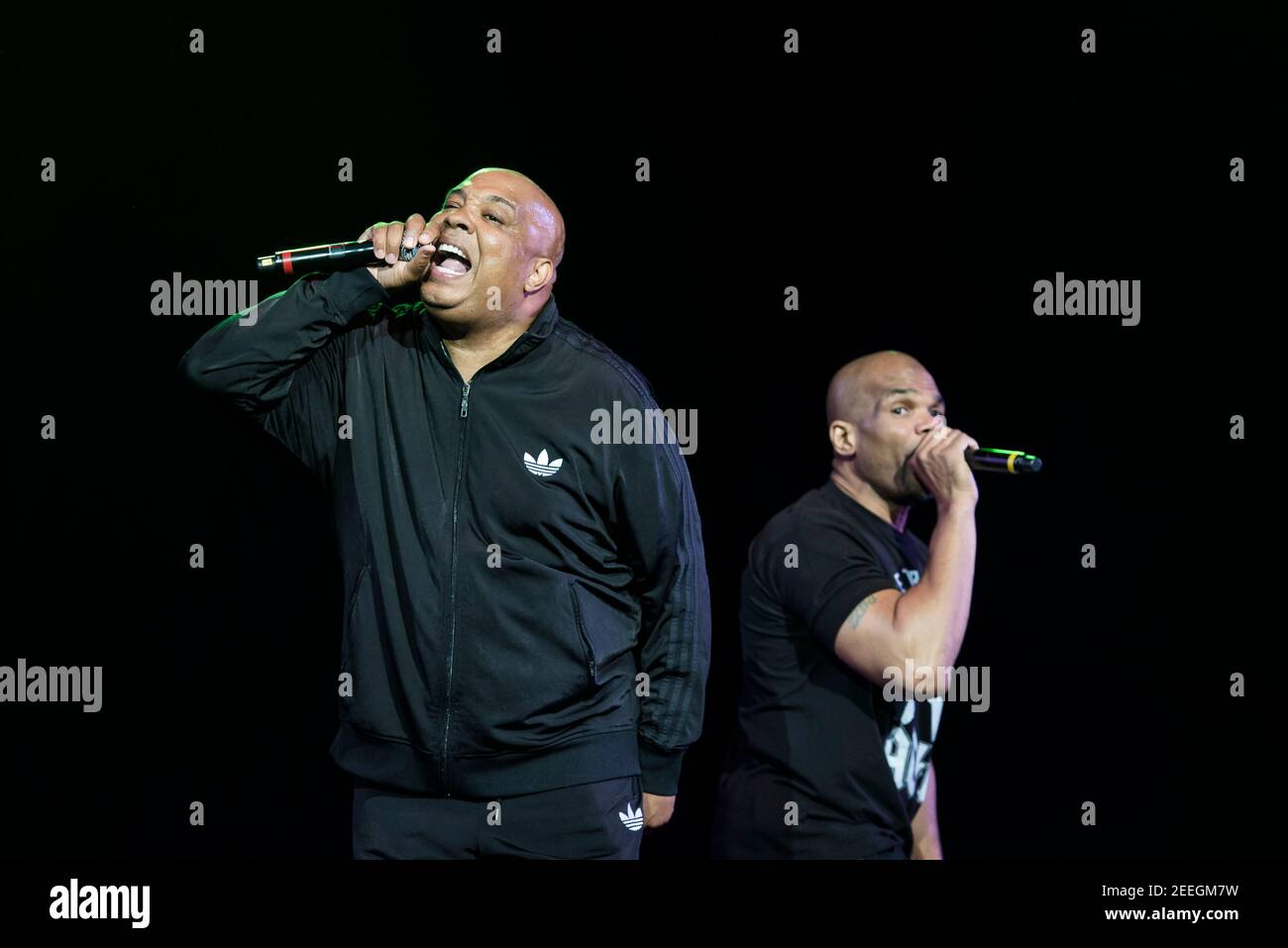 Joseph Simmons et Daryll McDaniels de Run DMC se produit en direct sur scène le deuxième jour du Festival de l'île de Wight 2017, parc Seaclose, île de Wight. Date de la photo: Vendredi 9 juin 2017. Le crédit photo devrait se lire: © DavidJensen Banque D'Images