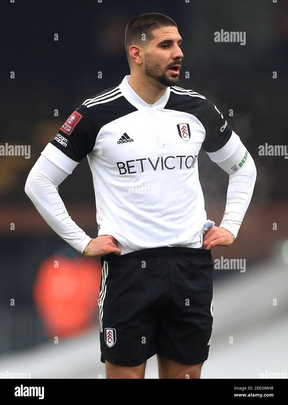 Photo du dossier datée du 24-01-2021 de Aleksandar Mitrovic de Fulham. Date de publication : le mardi 16 février 2021. Banque D'Images