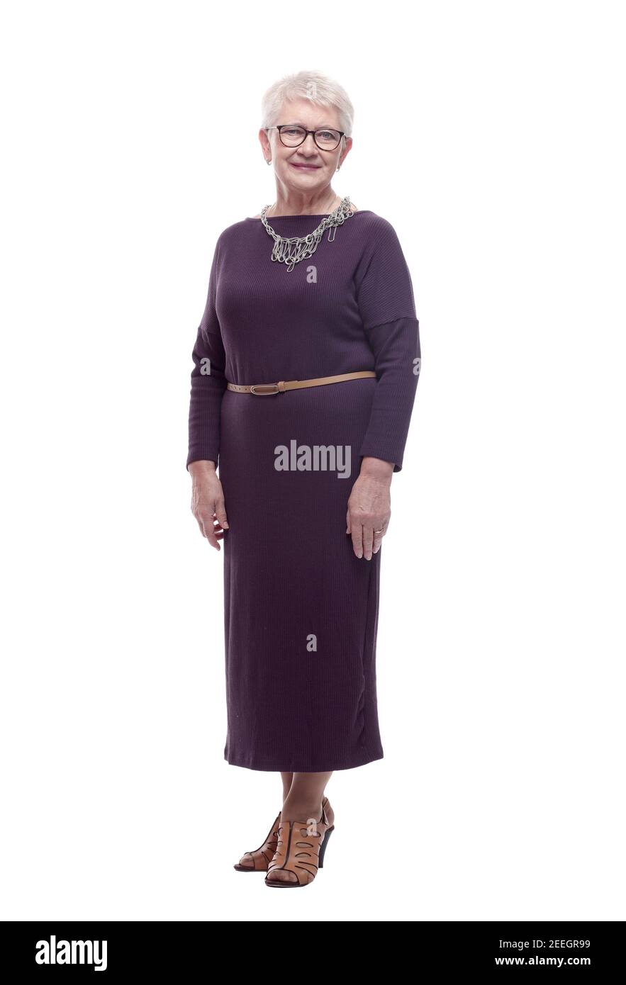 en pleine croissance. femme âgée dans une belle robe Photo Stock - Alamy