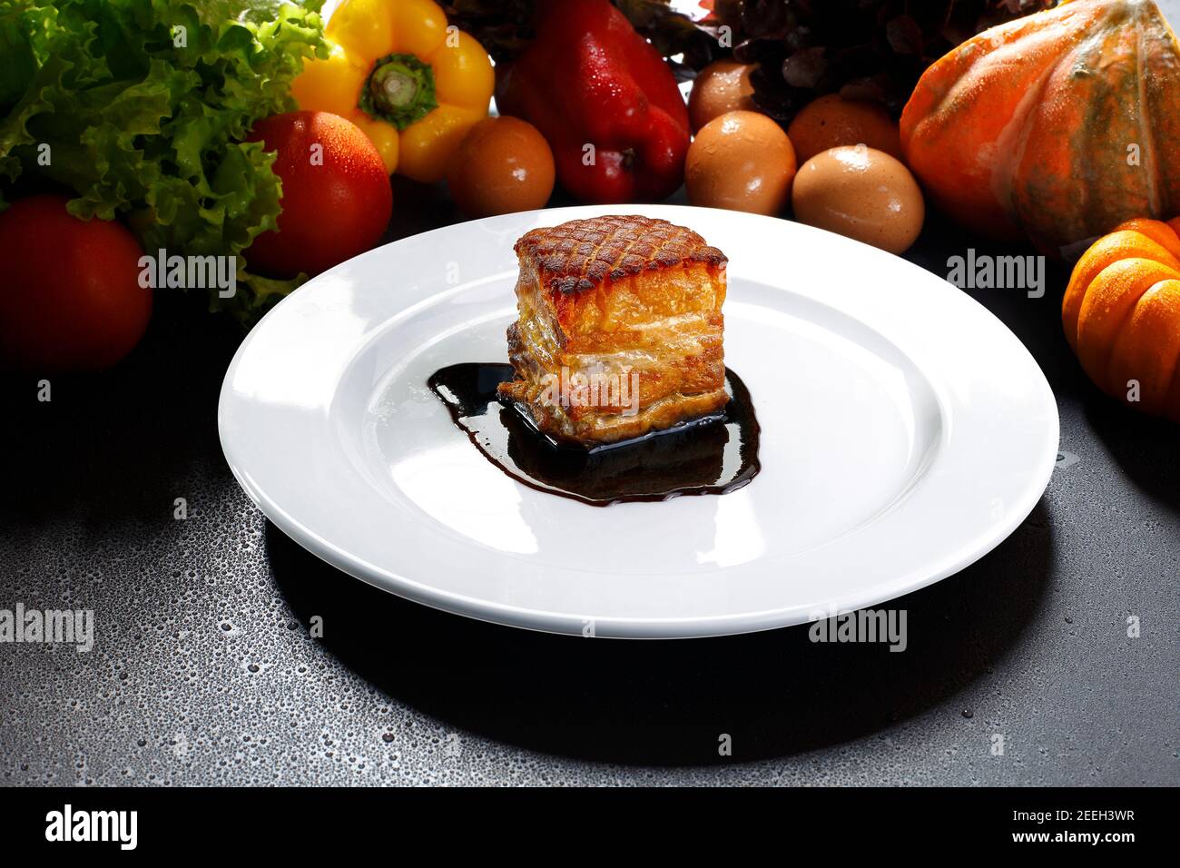 Brioche de poitrine de porc Banque de photographies et d’images à haute résolution Alamy