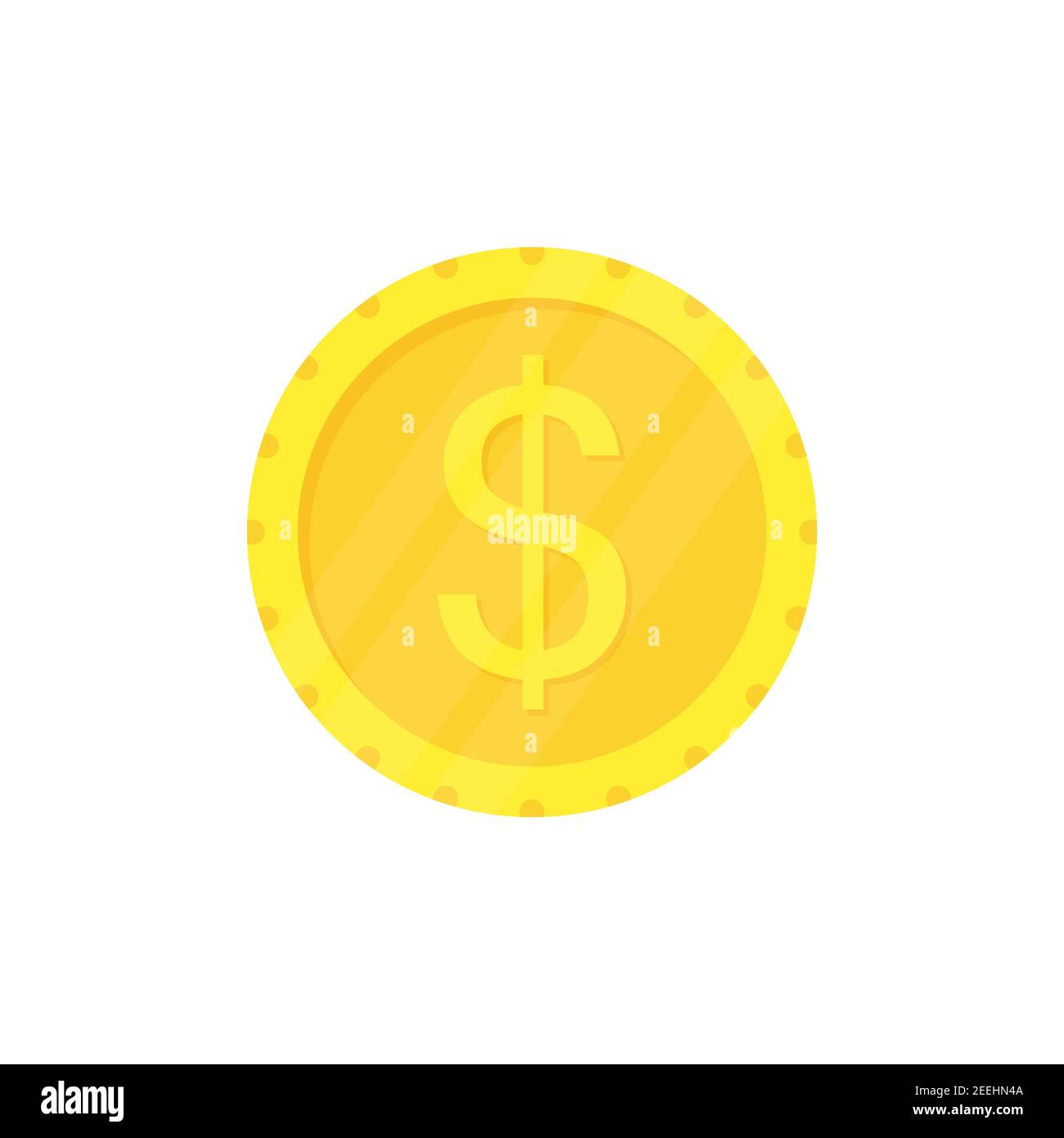 Icône de pièce. Symbole argent dollar or. Concept de rémunération des professionnels. Vecteur isolé sur blanc Illustration de Vecteur