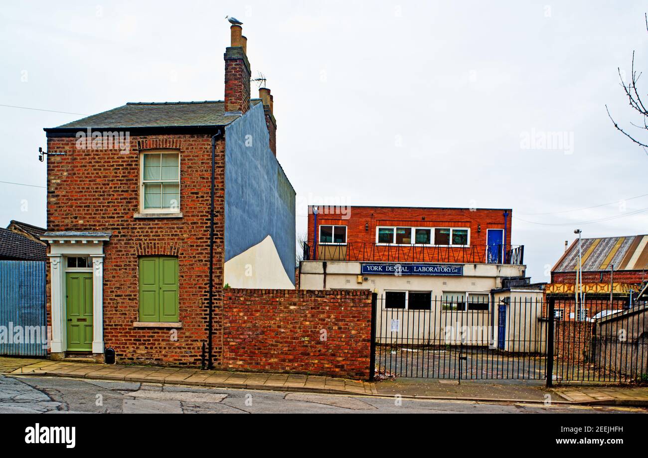 Maison isolée, York, Angleterre Banque D'Images