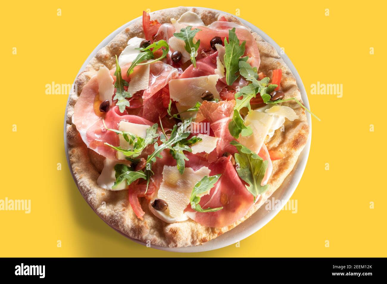 Pizza au jambon et parmesan Banque de photographies et d’images à haute