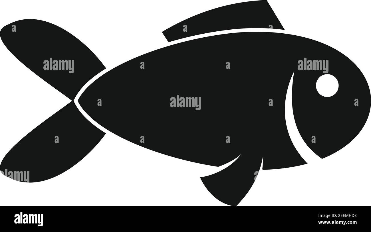 Icône de poisson exotique, style simple Illustration de Vecteur