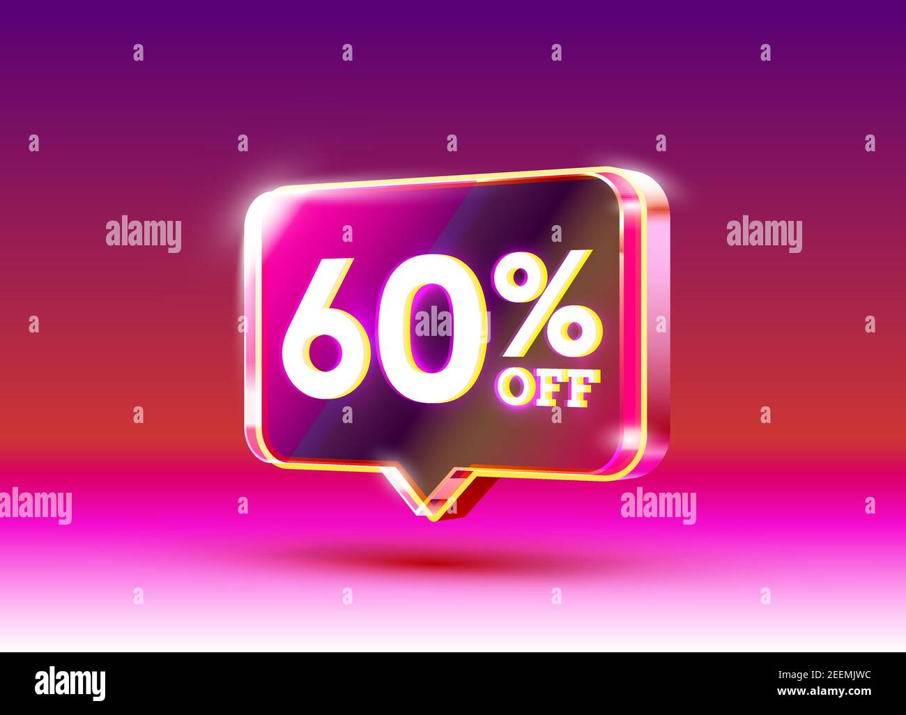 Offre spéciale de réduction, circulaire de rabais de 60. Illustration vectorielle Illustration de Vecteur
