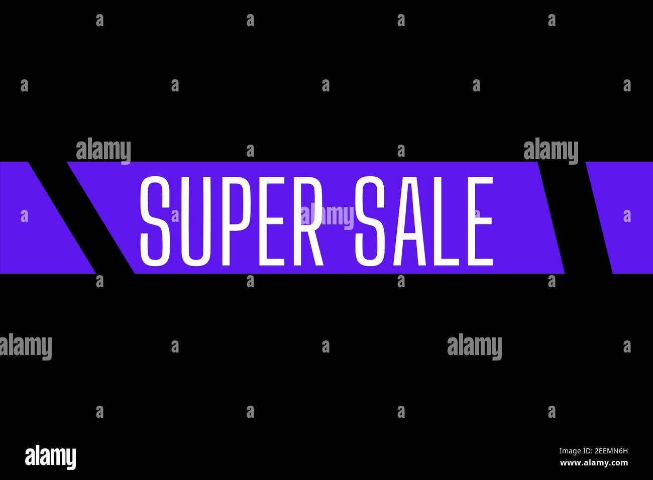 super Sales Modern Banner design sur fond noir . carte de vente, affiche, bannière , design pour le produit Banque D'Images