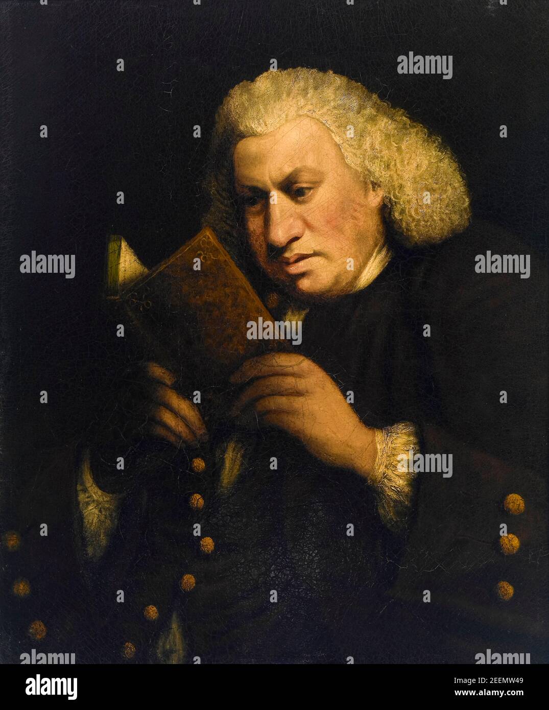 Dr Samuel Johnson (1709-1784), écrivain anglais, a publié « A Dictionary of the English Language » en 1755, portrait painting by Frances Reynolds, 1783 Banque D'Images