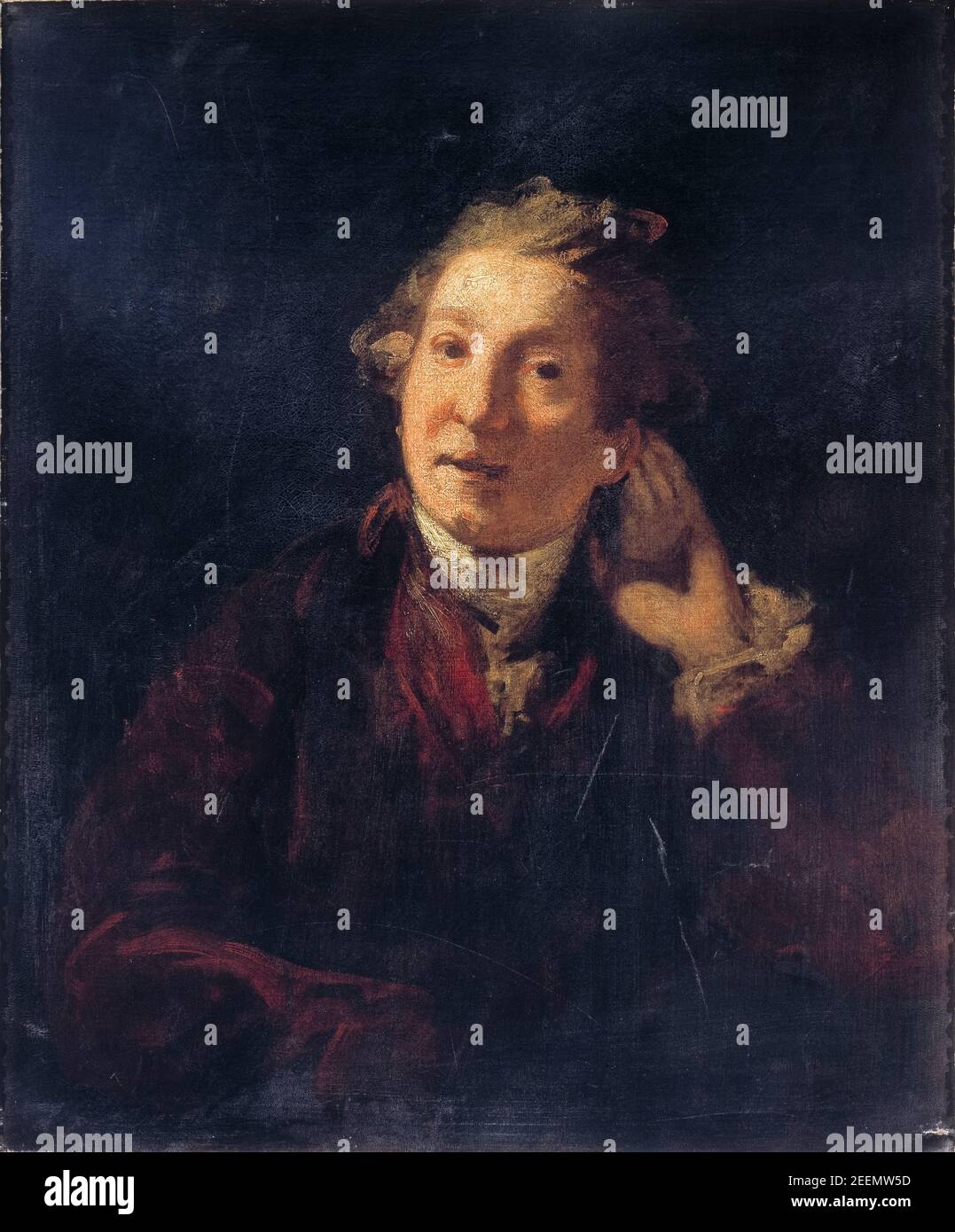 Autoportrait de l'artiste comme homme sourd, peinture de Sir Joshua Reynolds, vers 1775 Banque D'Images