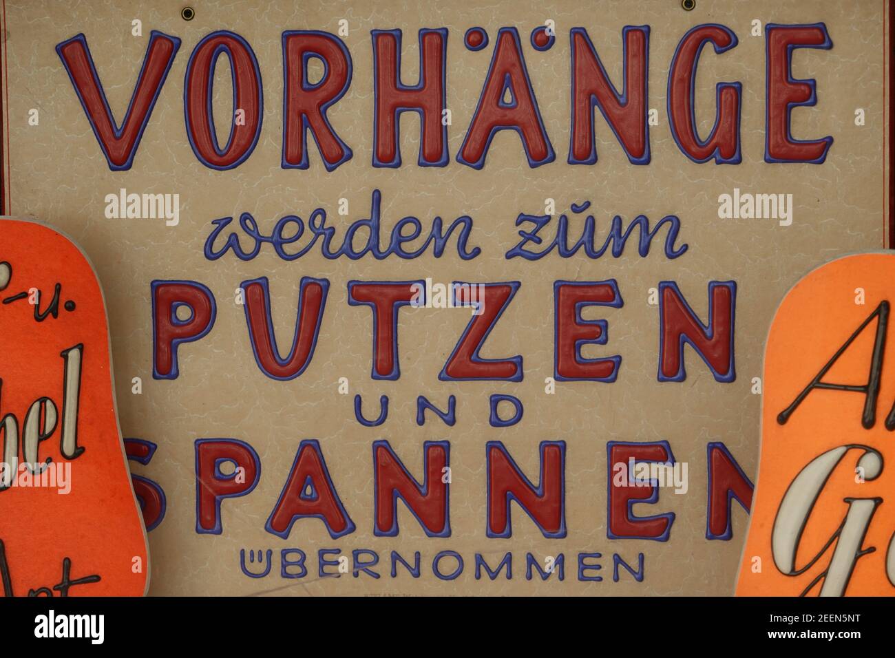 Wien, altes Putzerei-Werbeschild Banque D'Images