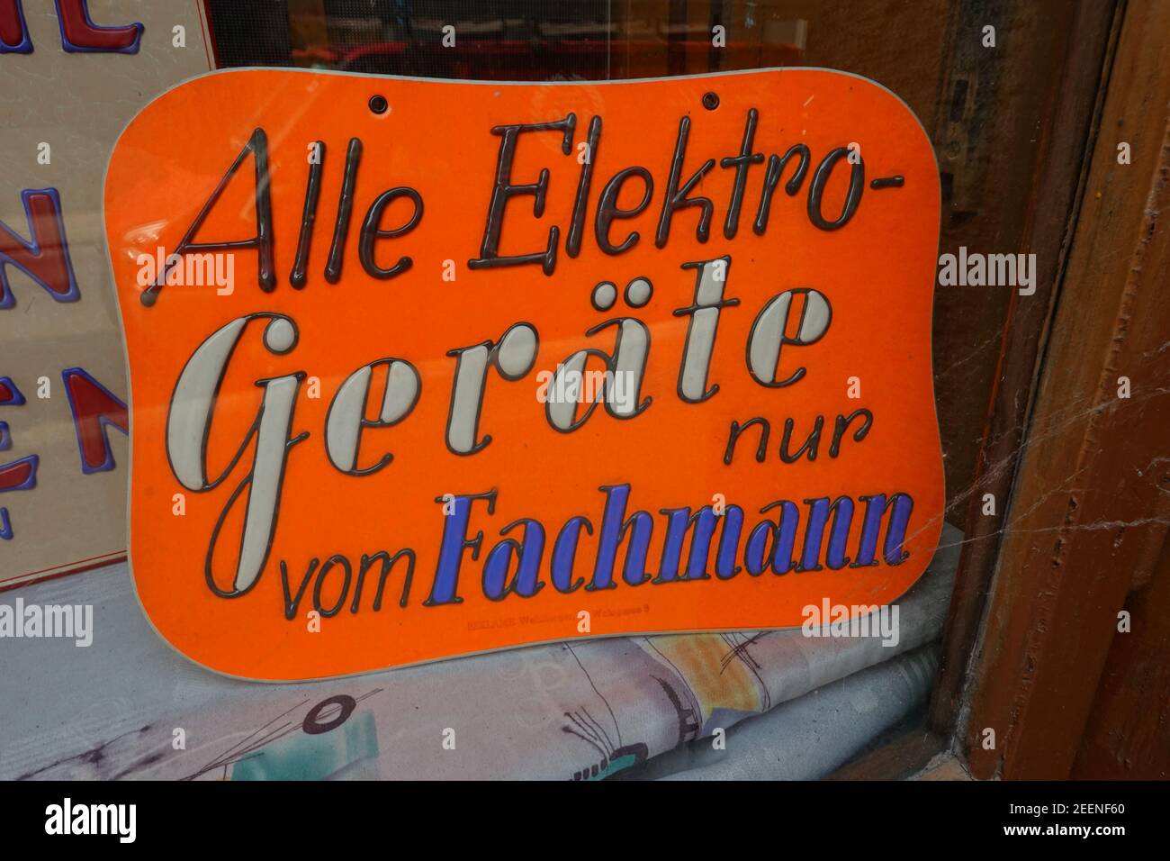 Wien, Elektrogeräte, altes Werbeschild Banque D'Images
