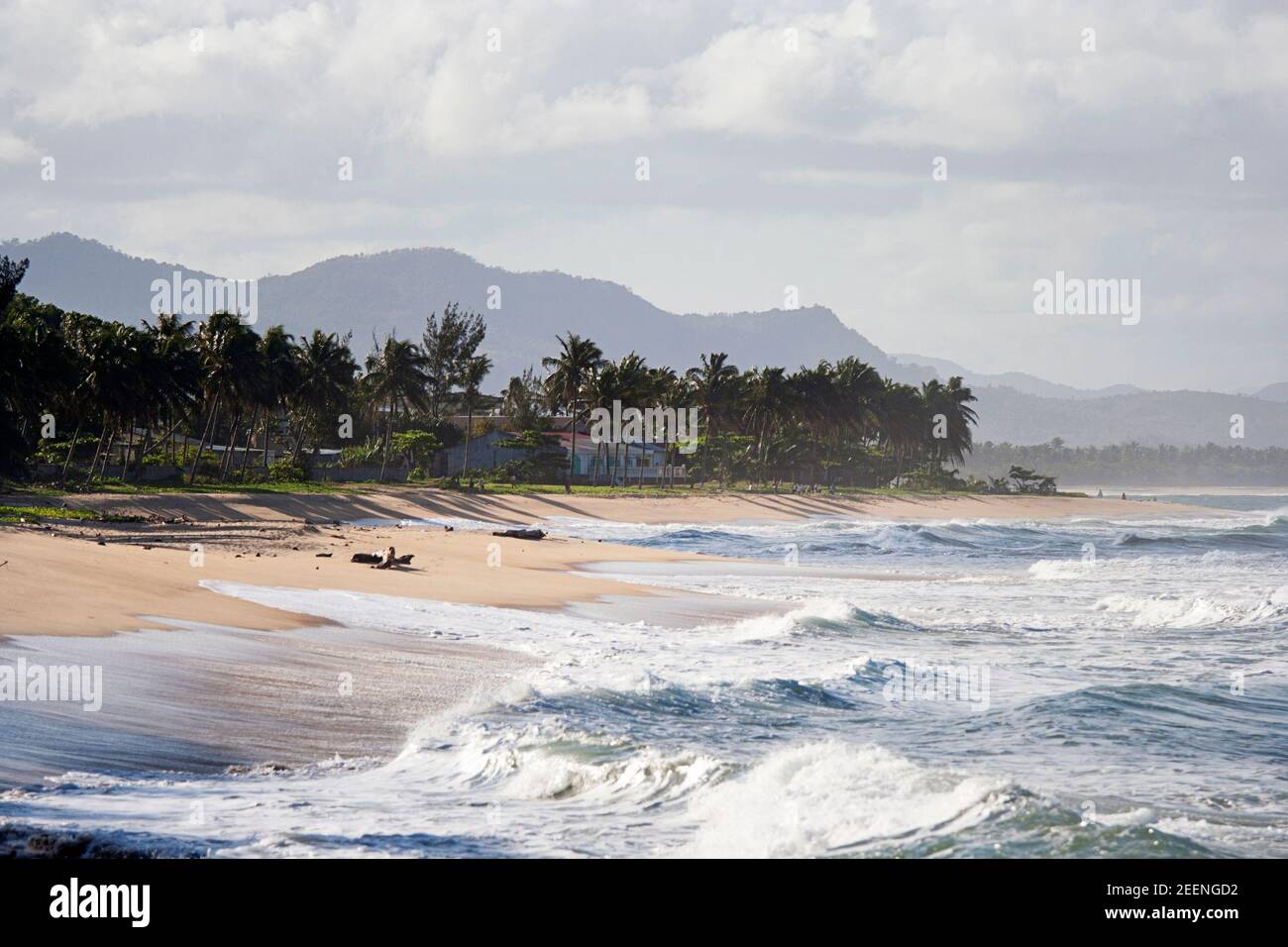 Plage de Sambava, côte nord-est de Madagascar Banque D'Images