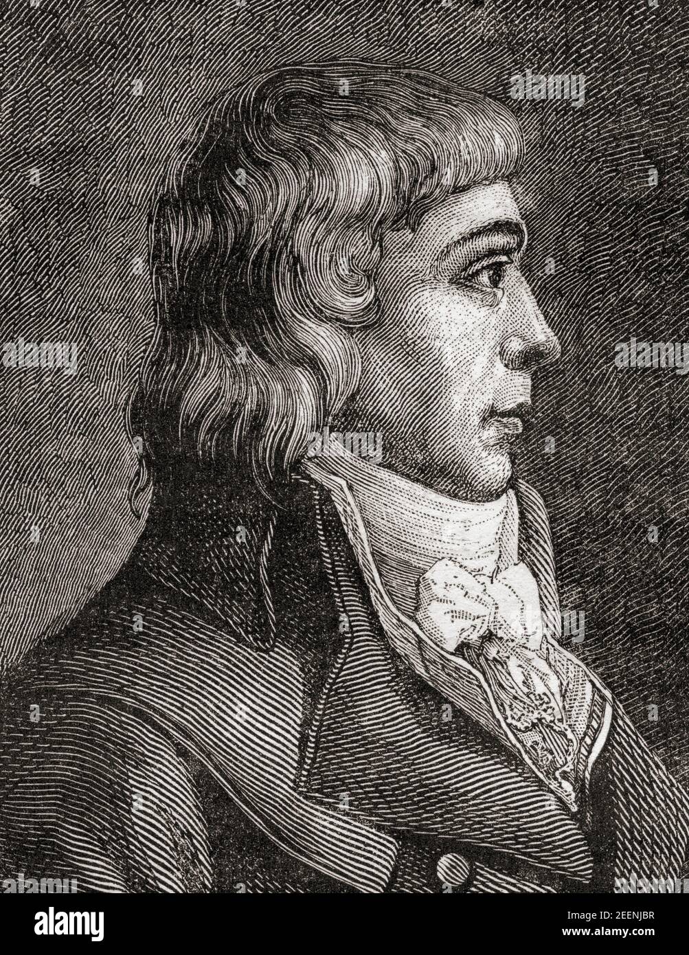 André Dumont, 1764-1838. Parlementaire français, régicide, député de la Convention nationale, président de la convention nationale et administrateur du Premier Empire. De l'Histoire de la Révolution française Banque D'Images