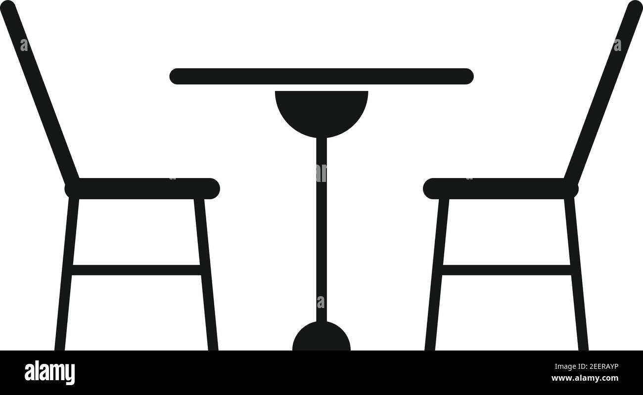 Icône de mobilier de bar de rue, style simple Illustration de Vecteur