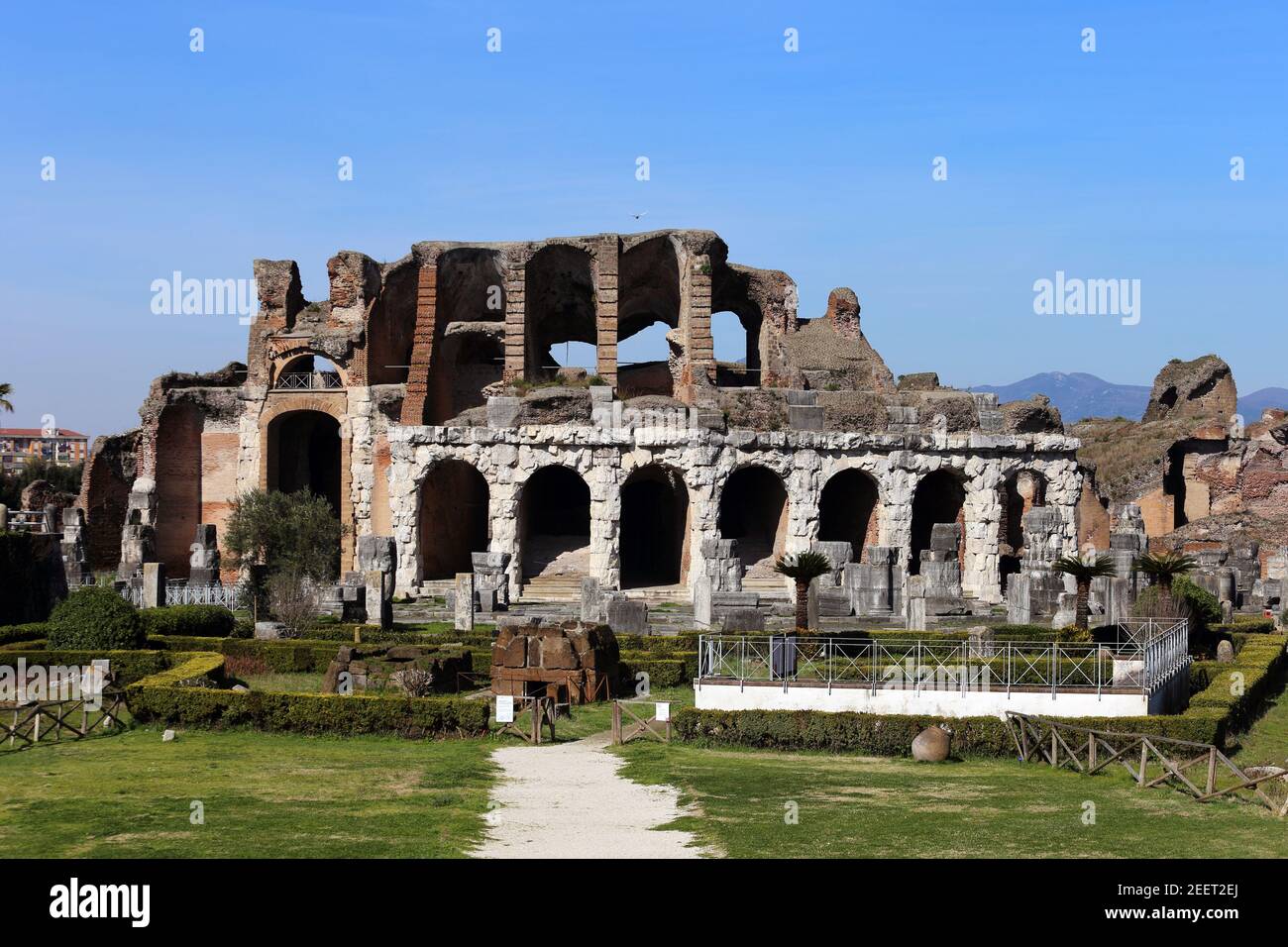 Santa Maria Capua Vetere, Italie - 16 février 2021 : l'Anfiteatro Campano ou l'Anfiteatro Capuano Banque D'Images