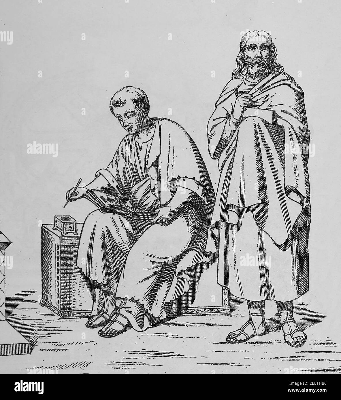 Europe. Francia Ouest. 8e siècle. Des hommes d'urine. Banque D'Images