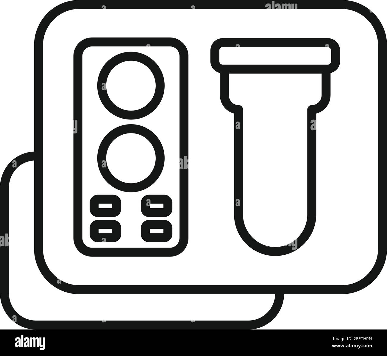 Icône de dispositif d'épilation laser, style de contour Illustration de Vecteur