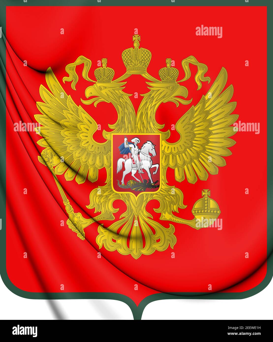 La Russie 3D des armoiries. 3D Illustration. Banque D'Images