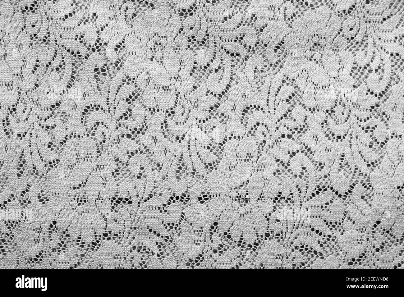 Tissu en dentelle blanche pour les arrière-plans, les éléments de conception et pour toutes sortes de ressources graphiques. Texture Banque D'Images