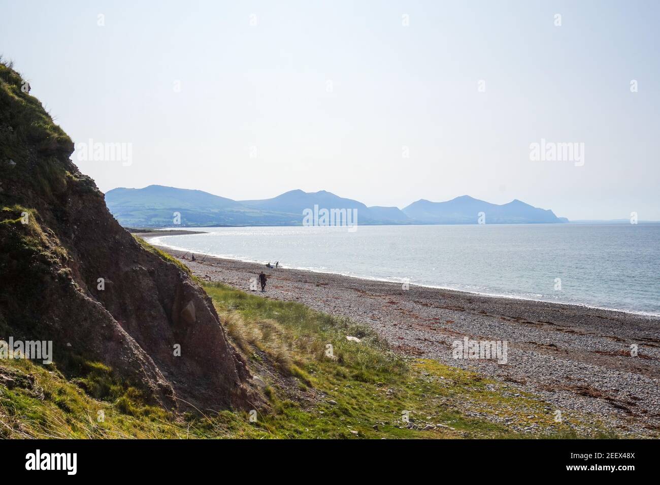 Dinas Dinlle Beach, Caernarfon Gwynedd, nord-ouest du pays de Galles, royaume-uni Banque D'Images