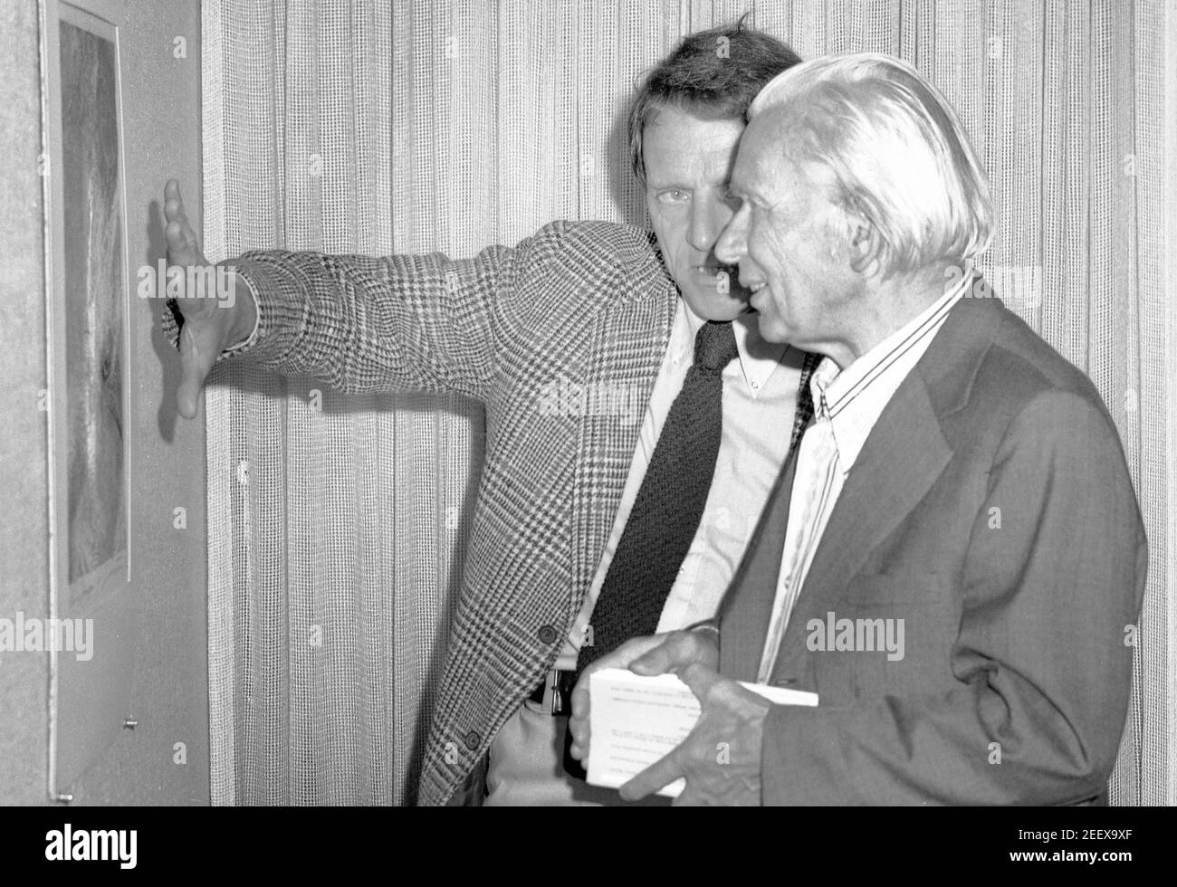 L'artiste József Domján aussi connu sous le nom de: Joseph Domjan est né à Budapest 1907 – mort Tuxedo Park 1992 MAÎTRE DE LA COUPE DE BOIS DE COULEUR l'image a été prise à Wilkes barre, Pennsylvanie Etats-Unis septembre 1978 à la galerie Sordoni de l'université de Wilkes. Banque D'Images