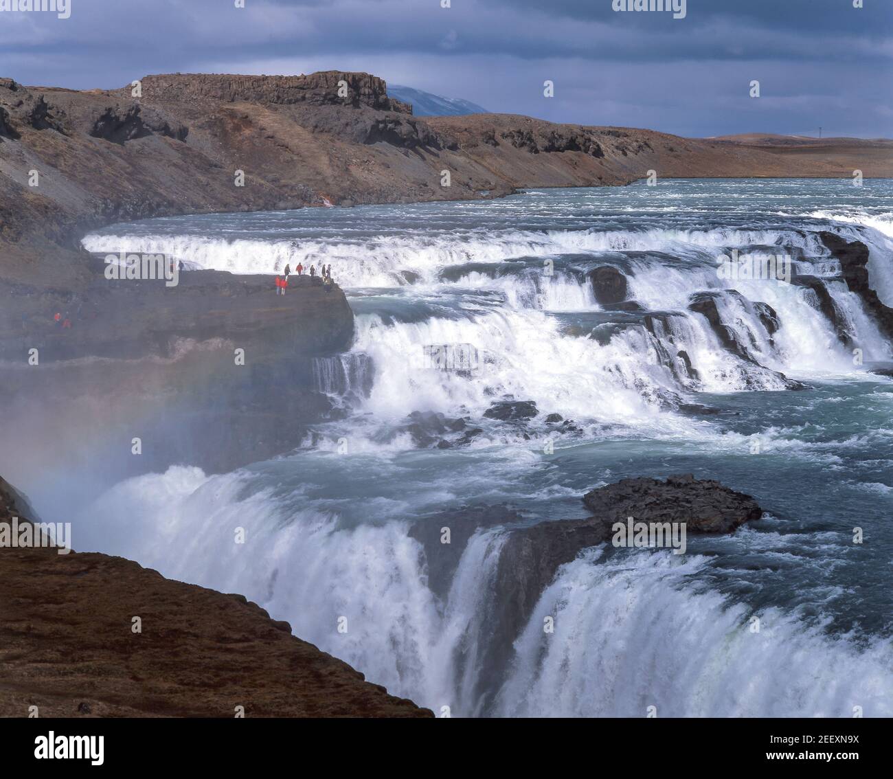 Chute d'eau de Gullfoss, Canyon de Hvítá, région du Sud-Ouest, République d'Islande Banque D'Images
