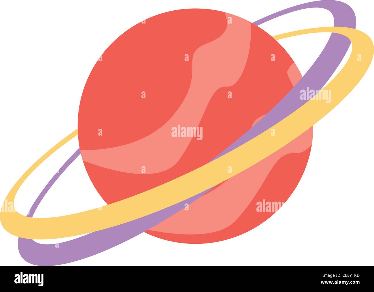 motif vectoriel d'icônes isolées de l'espace de la planète saturn rouge Illustration de Vecteur
