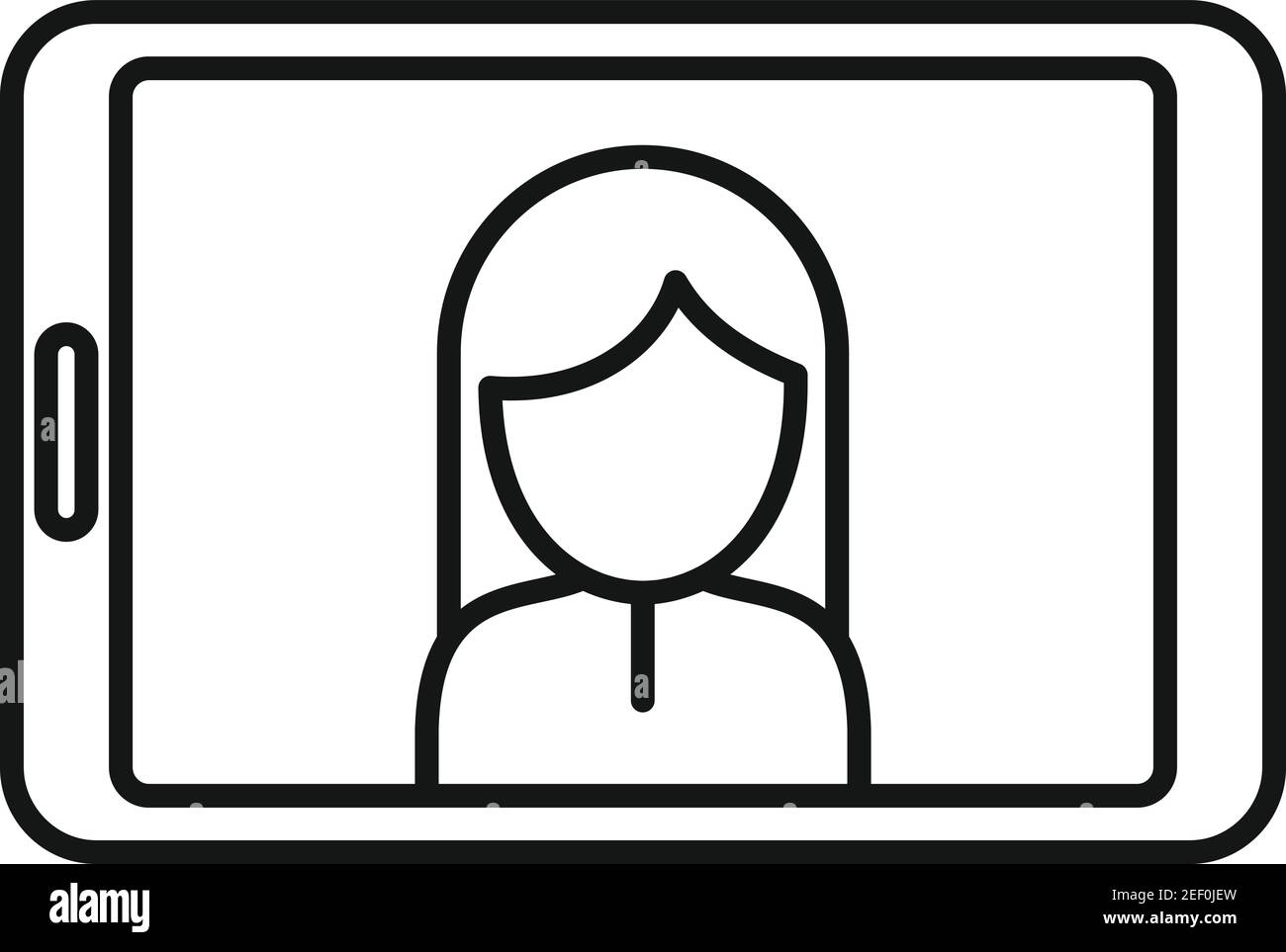 Icône de tablette de présentateur TV, style de contour Illustration de Vecteur