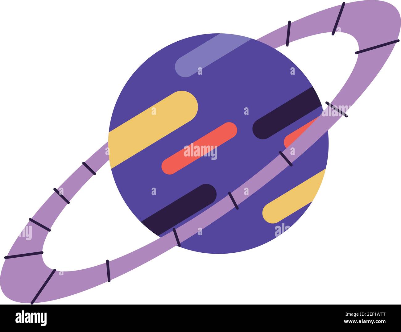 illustration vectorielle d'icône isolée de l'espace planétaire de saturn Illustration de Vecteur