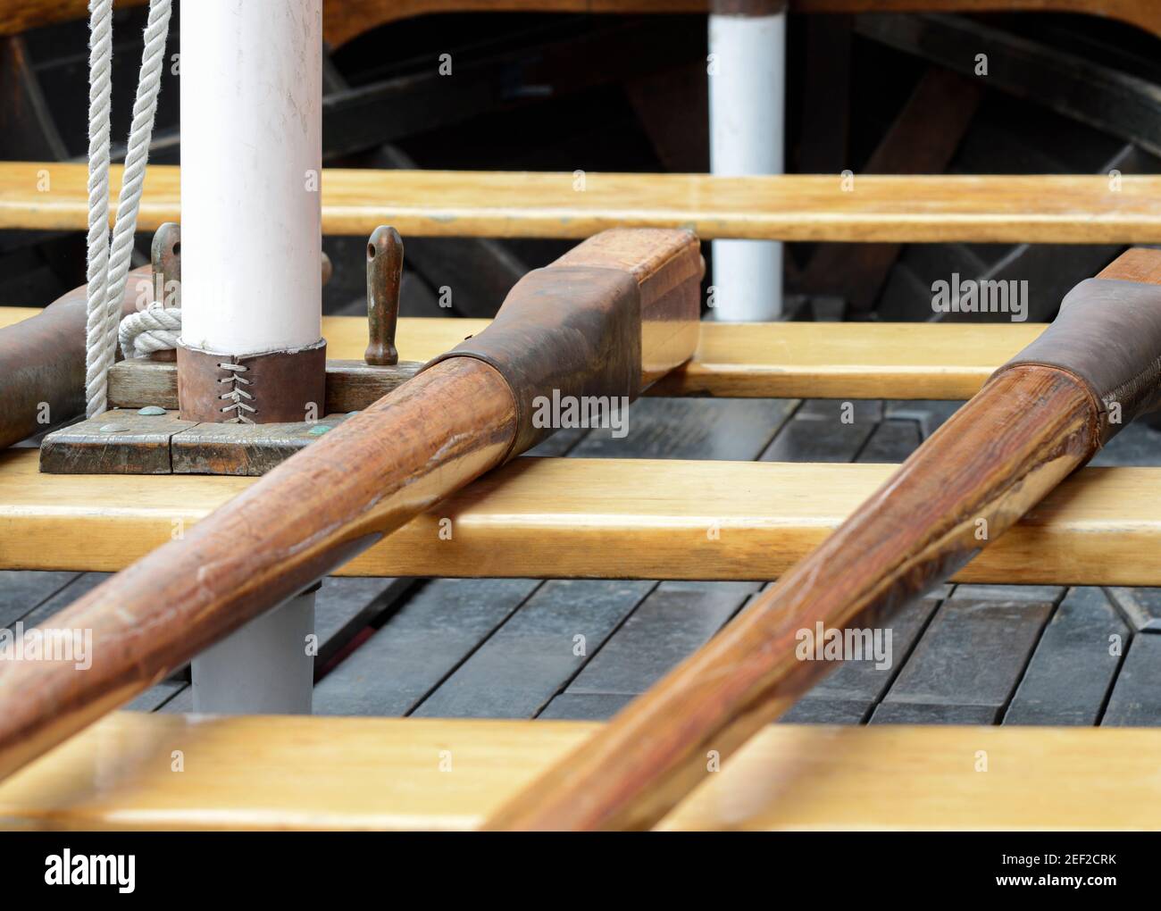 Détail ancien bateau restauré Banque D'Images